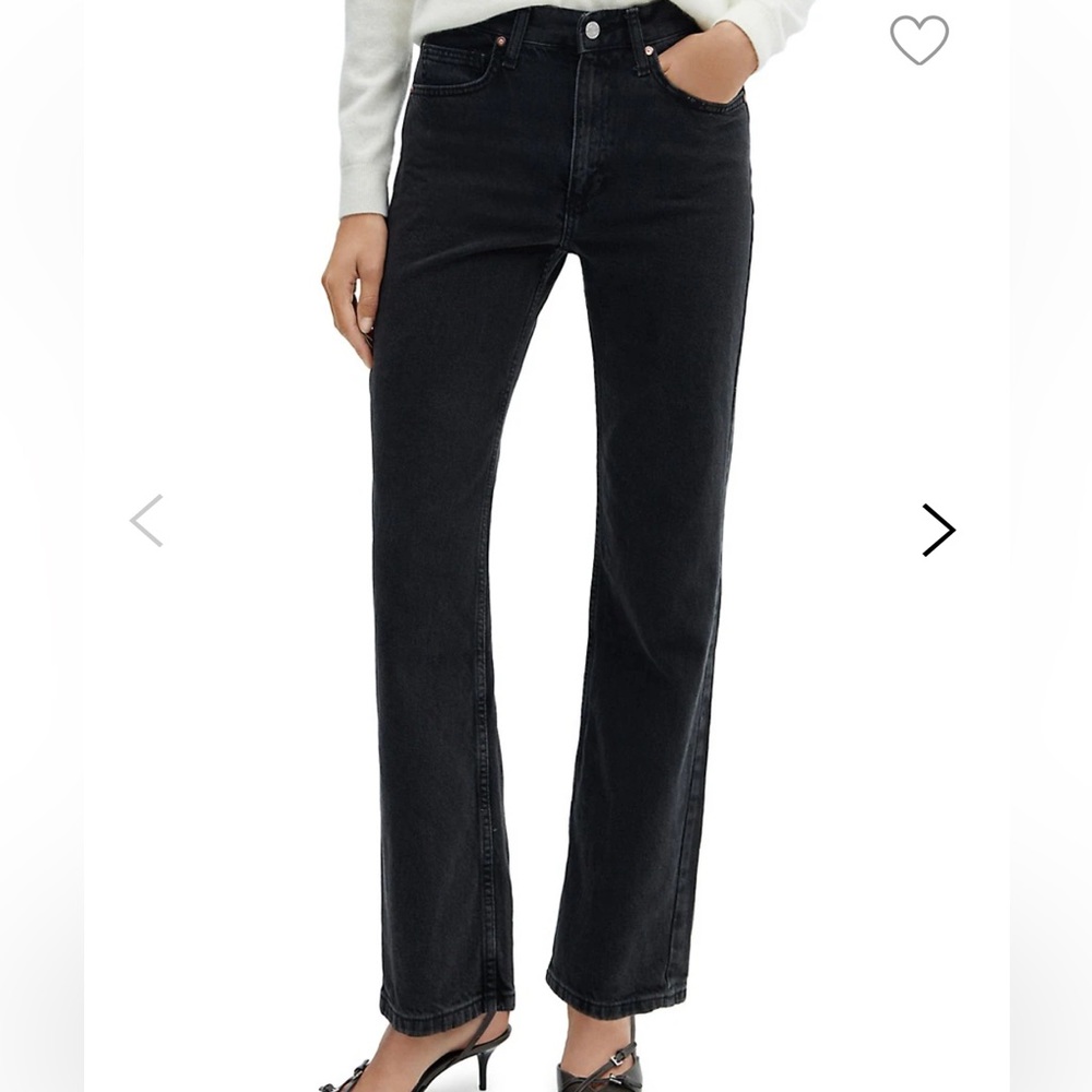 Mango Black Straight Leg Matilda Jeans